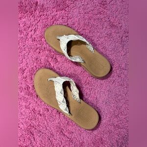 Roxy Colbee Knotted Strap Platform Beach Surf Flip Flop size 8